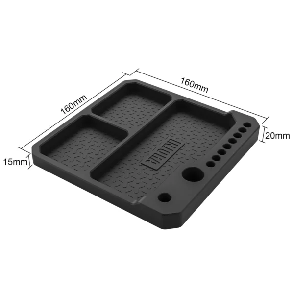 INJORA Silicone Parts Tray with Tool Stand (160*160mm) - Image 2