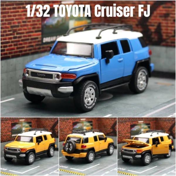 1/32  Cruiser FJ  Car Model Diecast Alloy SUV Off Road  Pull Back Sound & Light