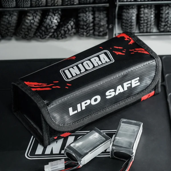 INJORA LiPo Battery Safe Bag Fireproof Storage Pouch (185*75*65mm) - Image 6