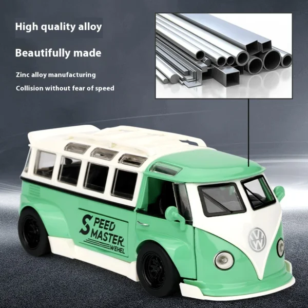 1:32 Volkswagen Bus T1 Modified Alloy Diecast Scale Metal VW  Car Models    Car - Image 2