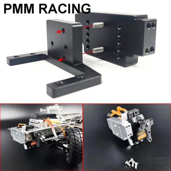 Metal Head Beam Servo Bracket Steering Rod System for 1/14 Tamiya RC Truck