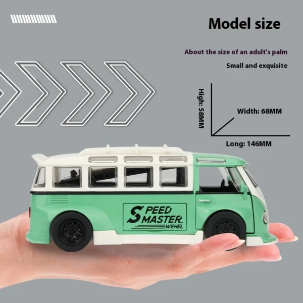 1:32 Volkswagen Bus T1 Modified Alloy Diecast Scale Metal VW  Car Models    Car - Image 3