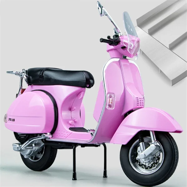 1/10 Vespa 125 Alloy Leisure Motorcycle Model Diecast Metal Street Bike with Simulation Sound and Light - Image 2