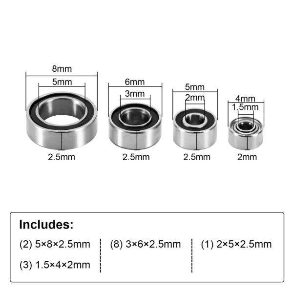 INJORA Bearing Kit  1/24 Buggy Losi Micro-B (14) - Image 2