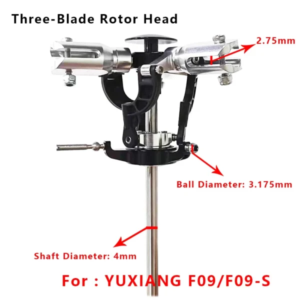 [Navy Blue] STASRC 4PCS Metal Main Rotor Holder Grip  YUXIANG F09 F09- F09 H Black Hawk Helicopter