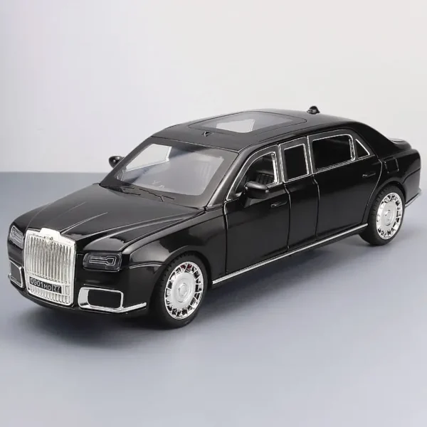 1:24 Aurus Motors Aurus Senat Russia Presidential Car Alloy Car Model Sound and Light Collectibles