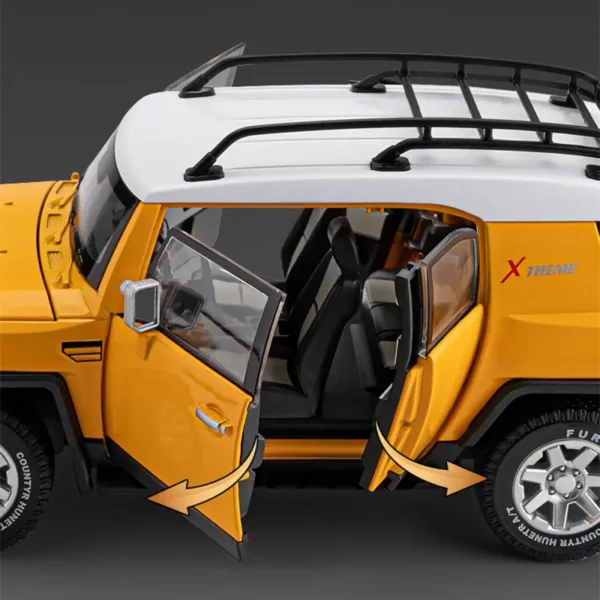 1:24  FJ Cruiser Alloy Car Model Diecast &  Metal Off-road  Car Model Sound and Light Simulation - Image 6