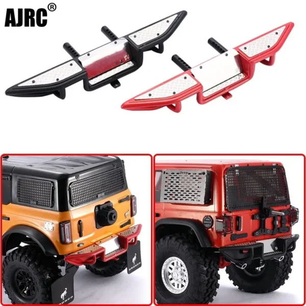 Metal Rear Bumper Type A for Traxxas TRX4 Bronco K5 Defender Axial SCX10 III Jeep Wrangler 1/10 RC Car Parts Durable Upgrade