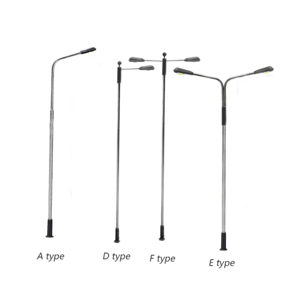 Scale 1:75-1:500 Miniature Metal Street Lamp Model with 3V LED Lights for Building Sand Tables HO Railway Scene Diorama Kits - Image 2