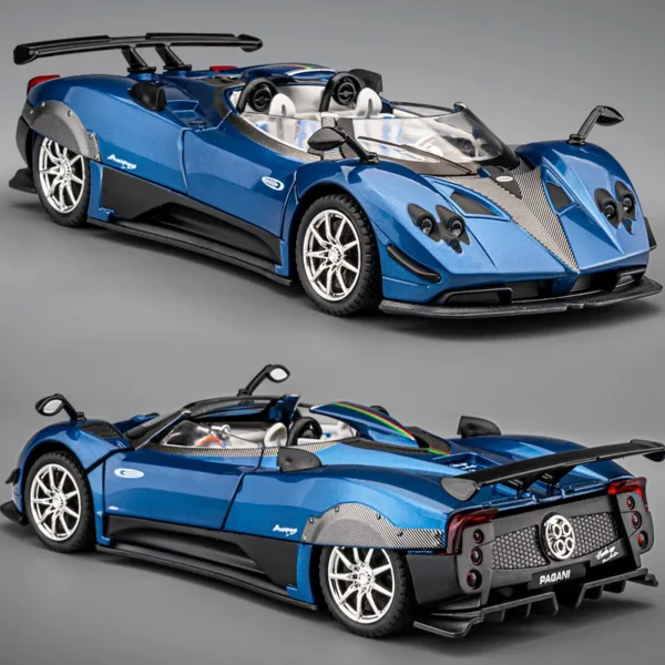 1:24 Pagani Zonda HP Barchetta Supercar Alloy Car Model Sound and Light Pull Back Collectibles