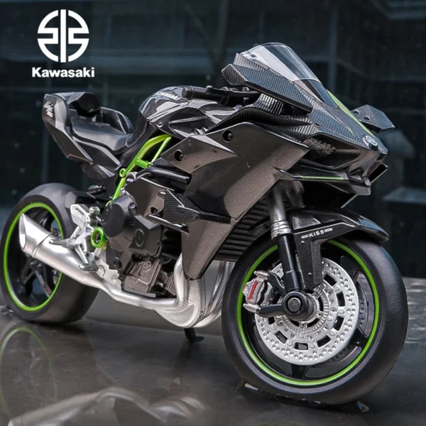 1/12 Kawasaki H2R Ninja Die Cast Motorcycle Model    Autobike Shork-Absorber Off Road Autocycle  Car - Image 2