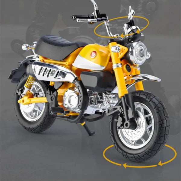 1:12 Monkey 125 Alloy Sports Motorcycle Model Diecast Street Racing Motorcycle with Simulation Sound and Light - Image 4