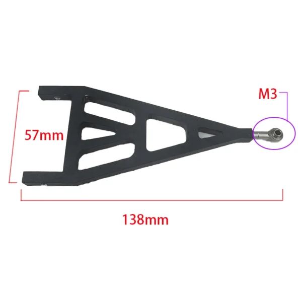 1:14 Scale Metal Trailer Pull Rod Drag Link for Tamiya RC Truck SCANIA 770S VOLVO - Image 2