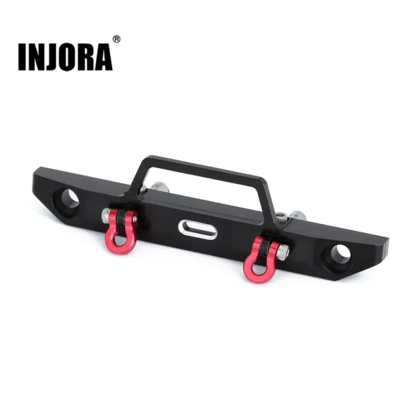 INJORA 58*15mm Metal Front Bumper with Hook  1/24 RC Crawler Car Axial SCX24 90081 Upgrade Parts