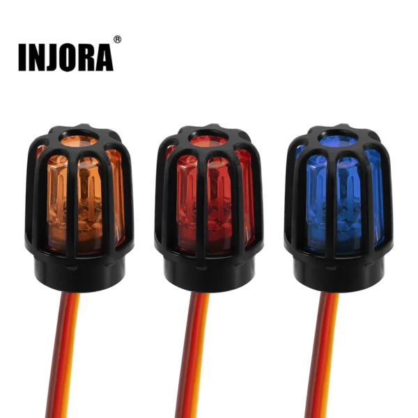 INJORA Multi-function LED Light with Cover  1/10 RC Car 1/14 Tamiya Truck