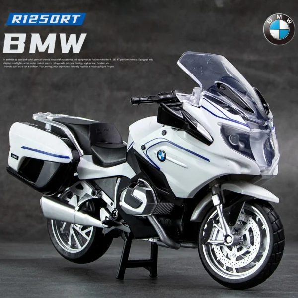 1:12 BMW R1250RT Alloy Die Cast Motorcycle Model    Sound and Light Off Road Autocycle  Car