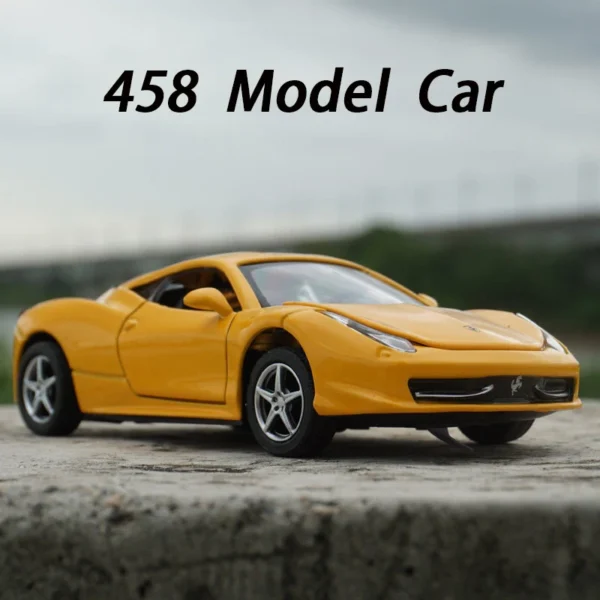 1:32 Ferrari 458 Italia SF90 Supercar Alloy Muscle Car Model Sound and Light Pull Back   Collectibles - Image 6