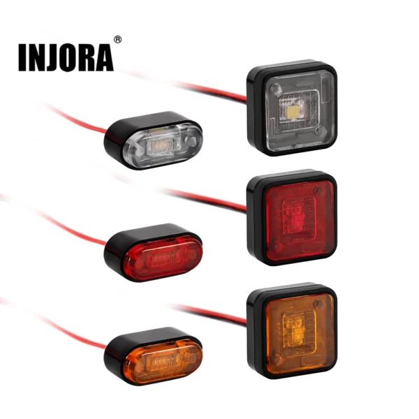 INJORA Side Marker Lights Warning Lights  RC Cars (11x5mm 10x10mm)