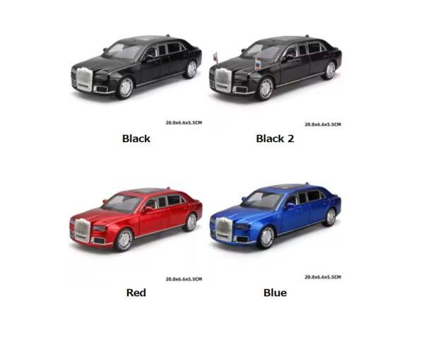 1:24 Aurus Senat Russian Presidential Diecast Car Model with Sound Light Gift - Image 7