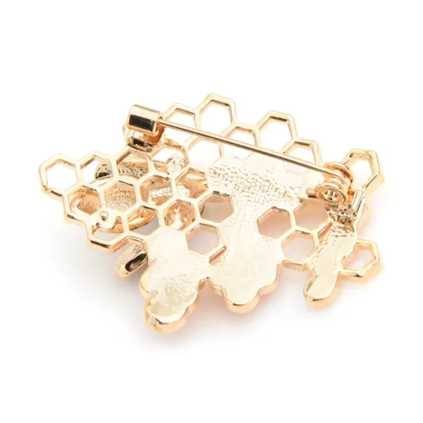 Wuli&baby Enamel Bee Honeycomb Brooches Women Men Alloy Insect Weddings Brooch Pins - Image 4