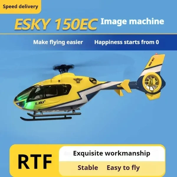 2025 New Esky 150EC Hummingbird Mini 6DOF FXZ Flight Controller Altitude Hold RC Helicopter Indoor Model - Image 2