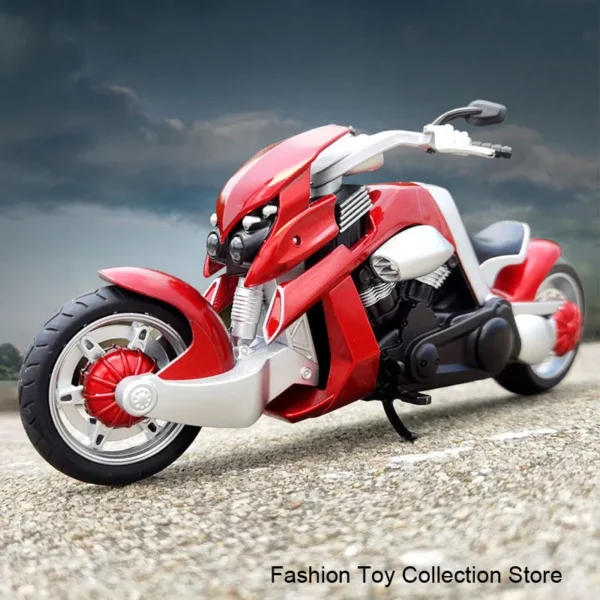 1:12 Tyrannosaurus Motorcycle Alloy Car with Sound Light Pull Back