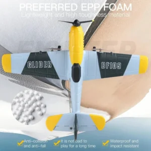 BF109 RC Plane 2.4G 3CH EPP Foam RC Fighter Fixed Wingspan Glider Outdoor RTF RC Warbird Airplane - Image 2