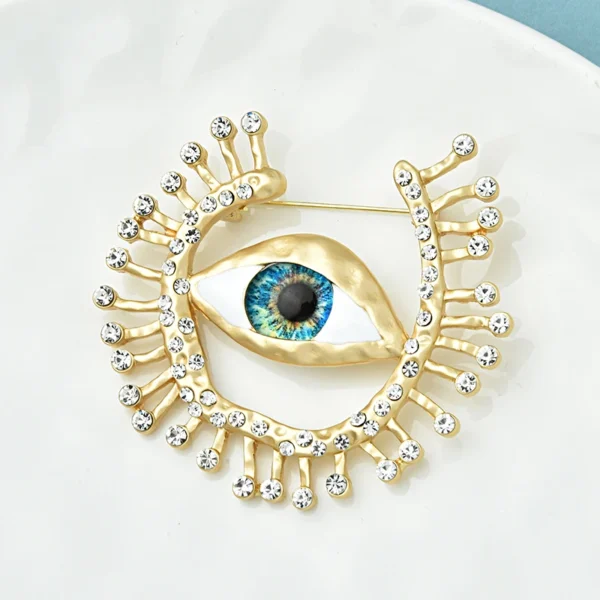 Wuli&baby Big Blue Eye Round Brooches Women Unisex New Design Charming Eyes Party Office Brooch Pin - Image 5