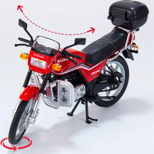 1:12 Suzuki GS125 Motorcycle Diecast Model Alloy Simulation Ornament - Image 3