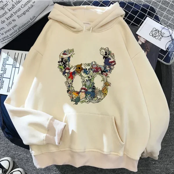 Hollow Knight Hoodies Men Korea Ulzzang Grunge Y2k Aesthetic Fmale Autumn and Winter Pullover Hoddies Graphic Streetwear - Image 2