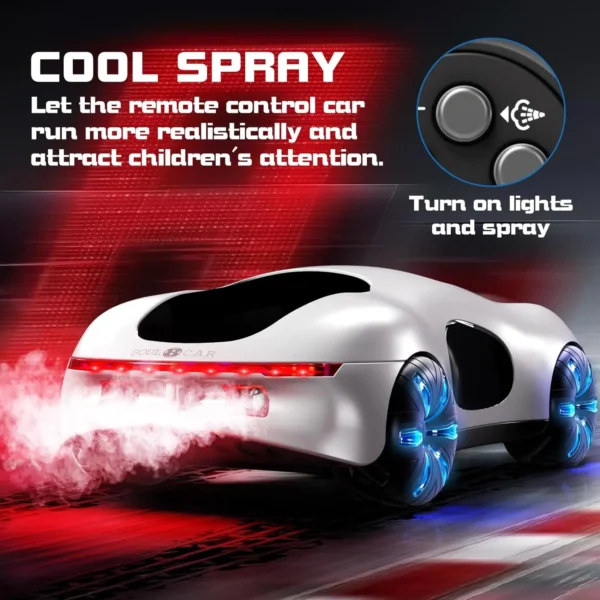 New Cool Sports Car RC Dual Spray Sound Lights 4WD - Image 2