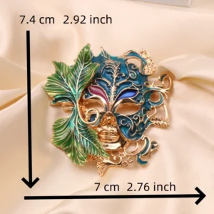 Medieval Women Men Prom Mask Enamel Badges Brooches Elegant Unisex Party Banquet Design Drip Oil Crystal Pin - Image 4