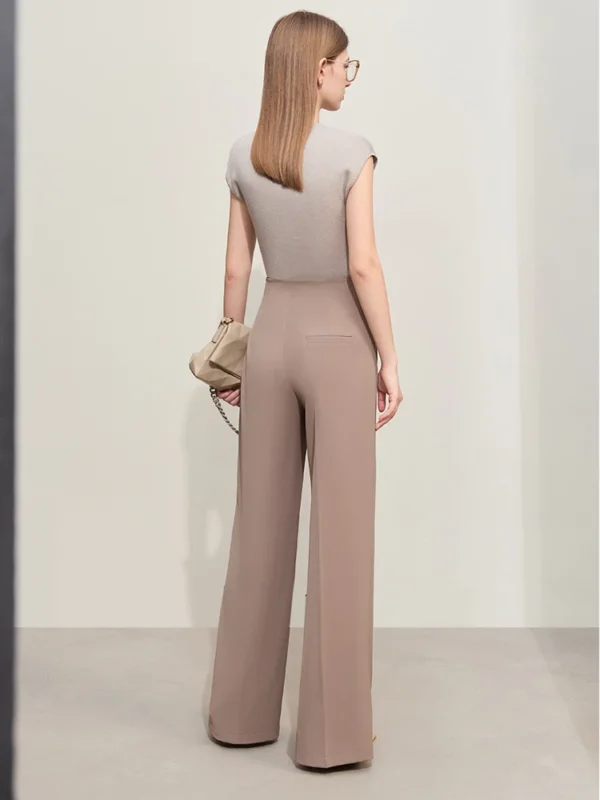 Amii Minimalism Summer New Wide-legged Pants Women Straight Basics Casual Pants Female Solid Full-length Trousers 12412006 - Image 2