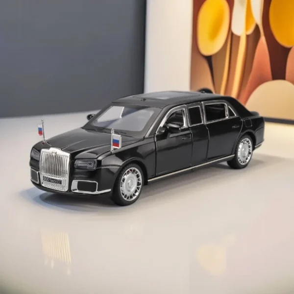 1:24 Aurus Senat Russian Presidential Diecast Car Model with Sound Light Gift