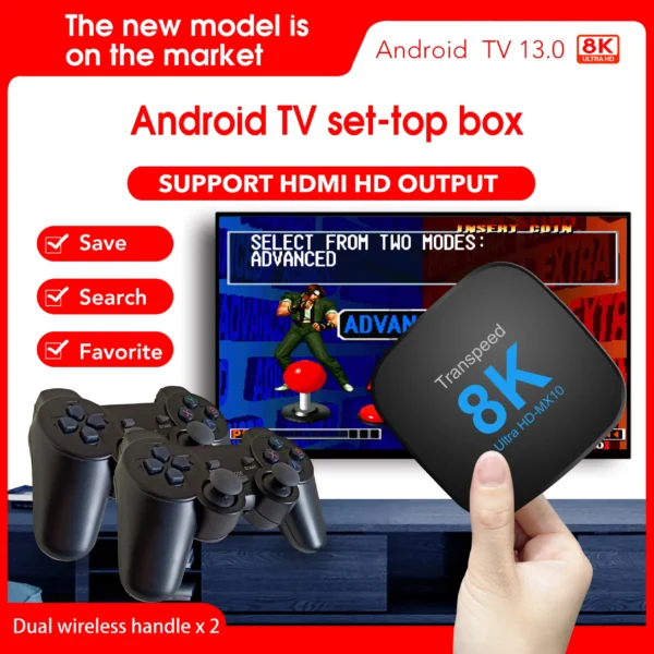 Transpeed Android 13 16GB TV Box ATV Dual Wifi With TV Apps 8K Video BT5.0+ RK3528 4K 3D Voice Media Player Set Top Box - Image 4