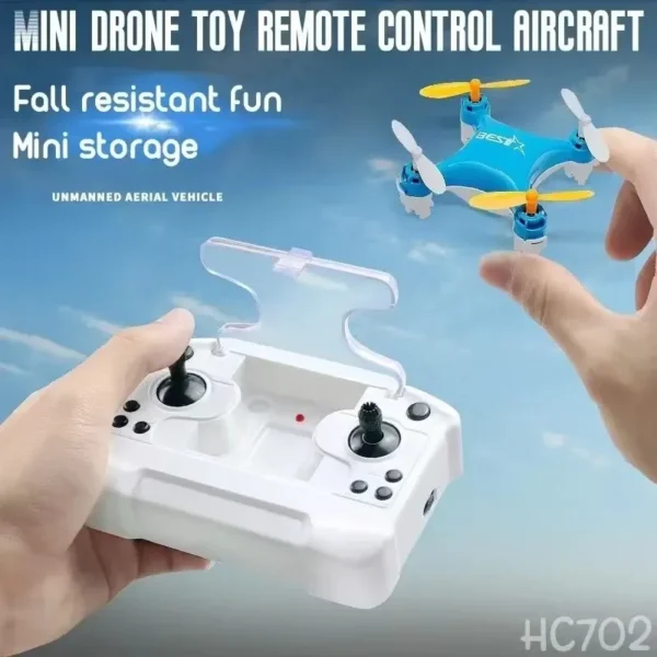 Blue Mini Drone Micro RC Aircraft Fixed Height Quadcopter