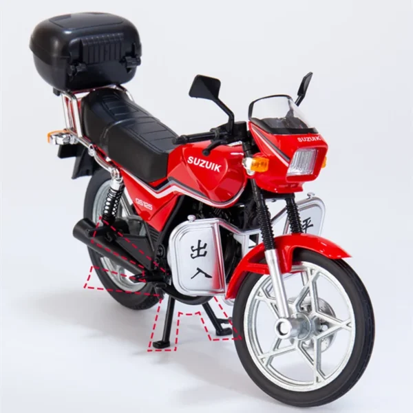 1:12 Suzuki GS125 Motorcycle Diecast Model Alloy Simulation Ornament - Image 6