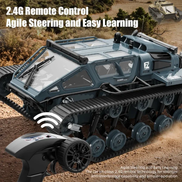 JJRC C8812 LED Light Full Scale Tracked Tank Simulation Model  RC Car Model Drift RC Off-Road - Image 6