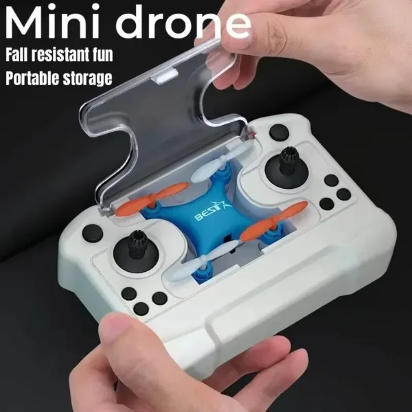 Blue Mini Drone Micro RC Aircraft Fixed Height Quadcopter - Image 2