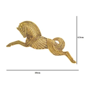 Wuli&baby Vintage Metal Running Horse Brooch Pins Trendy Fashion Women Brooches   2021 - Image 2