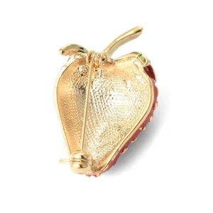 Wuli&baby Lovely Red Strawberry Brooches Women And Mens Metal Enamel Weddings Party Brooch Pins - Image 5