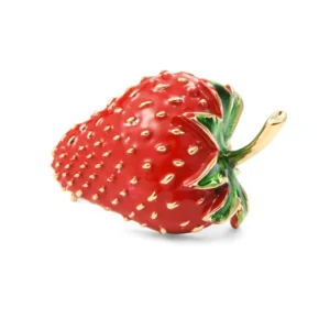 Wuli&baby Lovely Red Strawberry Brooches Women And Mens Metal Enamel Weddings Party Brooch Pins - Image 4
