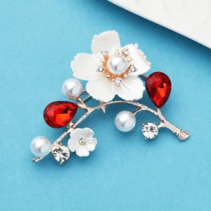 Wuli&baby Shell Plum Blossom Flower Brooches  Women Wedding Office Brooch Pins New Year Jewelry - Image 4