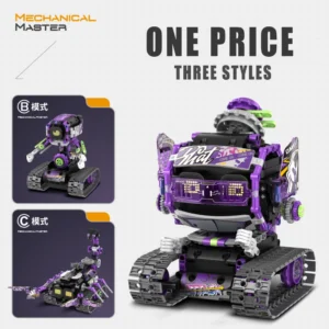 Technical Intelligent 3-in-1 Robot APP RC Bricks Building Blocks Programming       Educational Set - Image 4