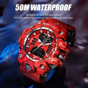 FOXBOX Waterproof Watches  Men Luxury Sport Chronograph Alarm Wristwatch Military Quartz Clock Digital Male Watch Student - Image 4