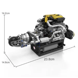 Mould King 10207 Technical Car Engine V12 Cylinder Building Blocks Model 11 V-Shaped Bricks Kits    Christmas - Image 6