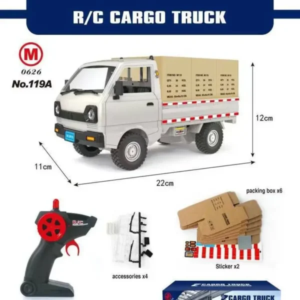 1:10/1:16 Wpl D12 Rc Car Simulation Drift Climbing Truck Led Light Cargo Rc Electric  Model   Christmas Surprise - Image 2