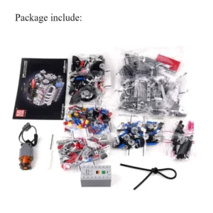Mould King 10171 LSX454 V8 Engine Motorized Simulation Model Electrically Drive Building Blocks Technical Car Parts - Image 2