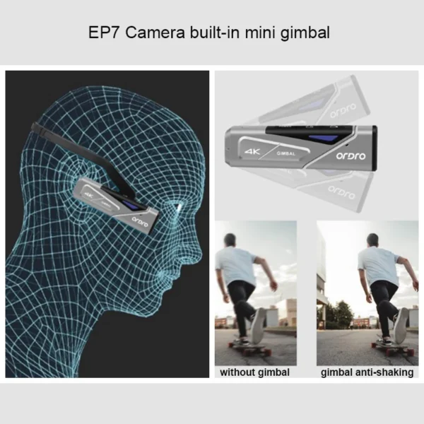Ordro EP7 Digital Camera Head Wearable Vlog Camcorder 4K 60FPS with RC  YouTube Videos - Image 4