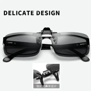 4 Color Grey Lenses Polarized Sunglasses Clip On Flip Up UV 380 Driving Fishing Night Vision Glasses Clips - Image 4